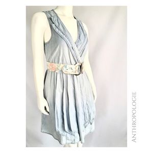 Sz S Medium Fit Anthropologie Maeve Chambray Dress